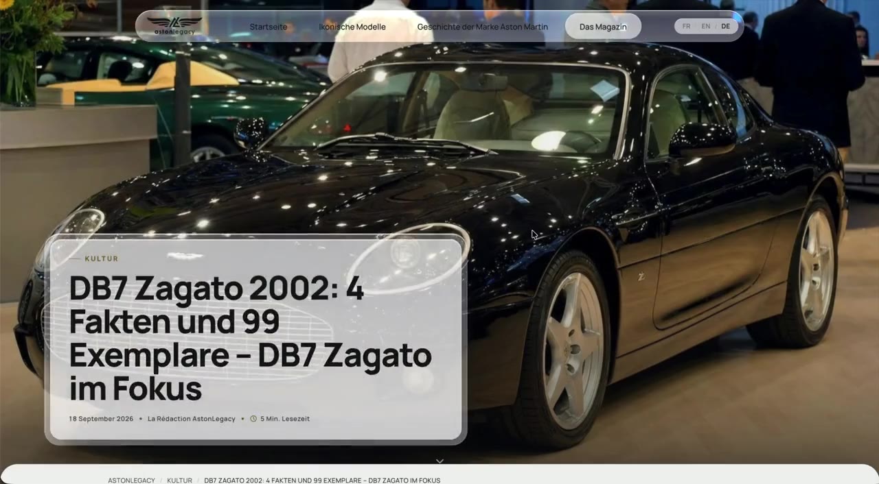 Un article d’AstonLegacy : la DB4 Vantage 1961, avec son sommaire et ses sources