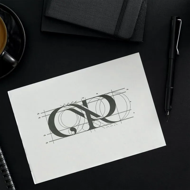 C&R, monogramme, du croquis au final