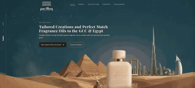 Pavillon Parfums, site web