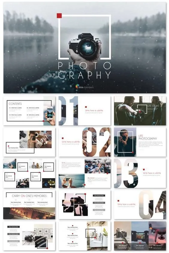 Présentation de photographie · template PowerPoint